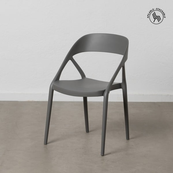 Sive plastična blagovaonske stolice u setu 2 kom – Ixia-image-2