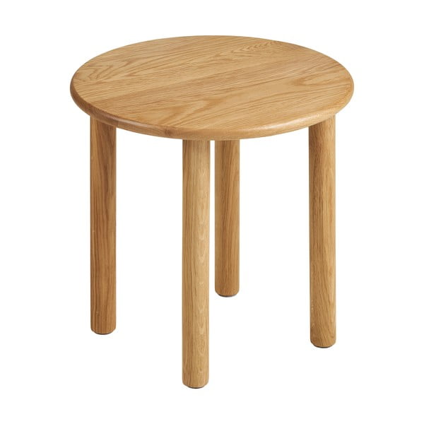 Okrugao pomoćni stol od punog hrasta ø 40 cm Jena – House Nordic