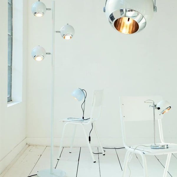 Retro stolna lampa, bijela-image-1