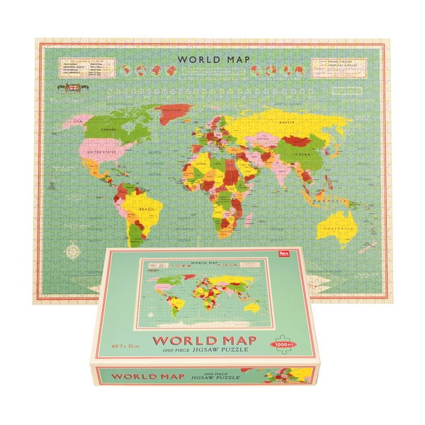 Puzzle (broj komada 1000 kom) World Map – Rex London