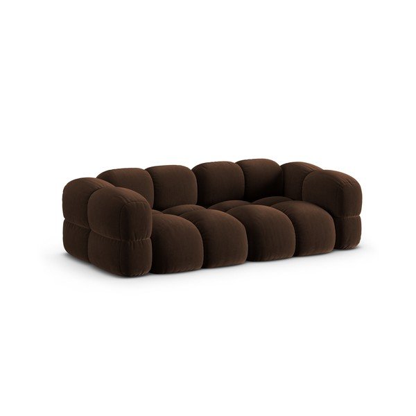 Tamno smeđa baršunasti sofa 250 cm Loretto – Cosmopolitan Design-image-2