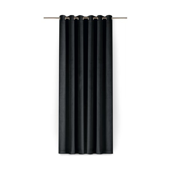 Crna zavjesa za djelomično zamračenje od samta 530x225 cm Velto – Filumi-image-4