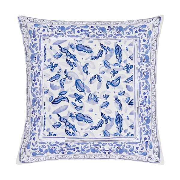 Plavo-bež ukrasna jastučnica od pamuka Westwing Collection Andrea, 45 x 45 cm