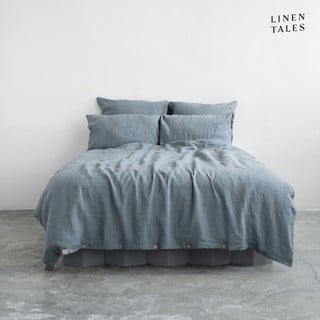 Svijetloplava lanena produžena posteljina za bračni krevet 200x220 cm - Linen Tales