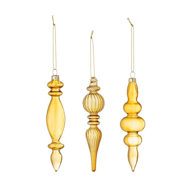 Stakleni ukrasi za božićno drvce u setu 3 kom ø 4 cm Auralia – Bloomingville