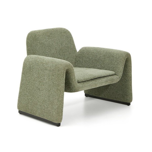 Zelena fotelja od šenila Melvia – Kave Home