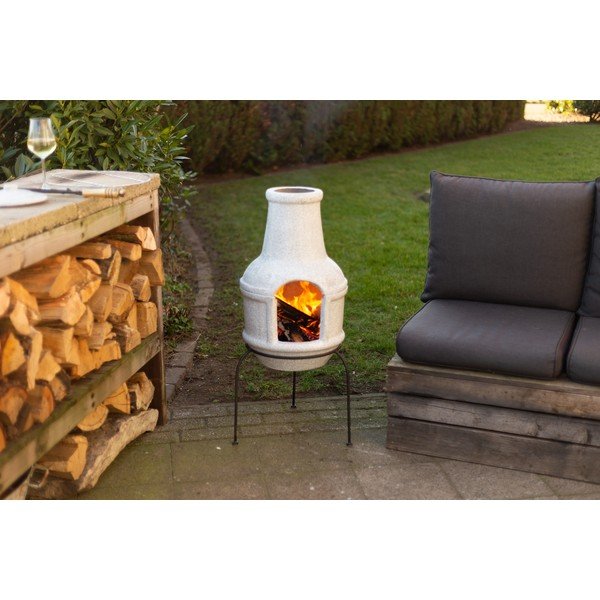 Keramički kamin s postoljem Esschert Design BBQ, mali-image-1