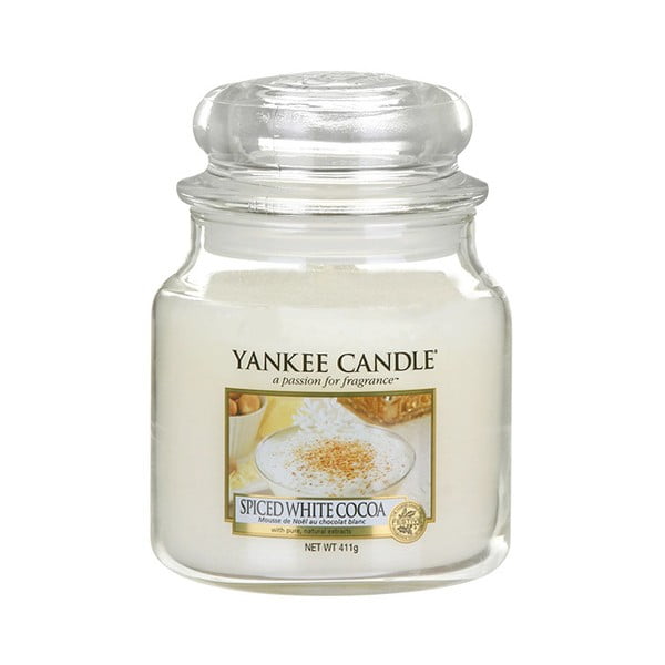 Mirisna svijeća Yankee Candle Bijeli Kakao sa Začinima, vrijeme gorenja 65 - 90 sati