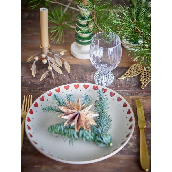 Bijeli tanjur s božićnim motivom od kamenine ø 26,5 cm Jolly – Bloomingville-image-1