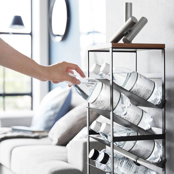 Crni metalni držač za boce vina broj boca 16 kom 20x88,5x19 cm Tower – YAMAZAKI-image-3