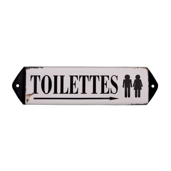 Metalni ukrasni znak 30,5x7 cm Toilettes – Antic Line