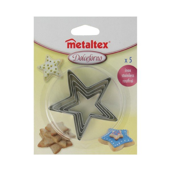 Set od 5 kalupa za kolačiće u obliku zvijezda Metaltex Cookie Cutters-image-1