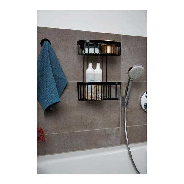 Crna zidna košara Wenko Classic Plus 2 Tier-image-4