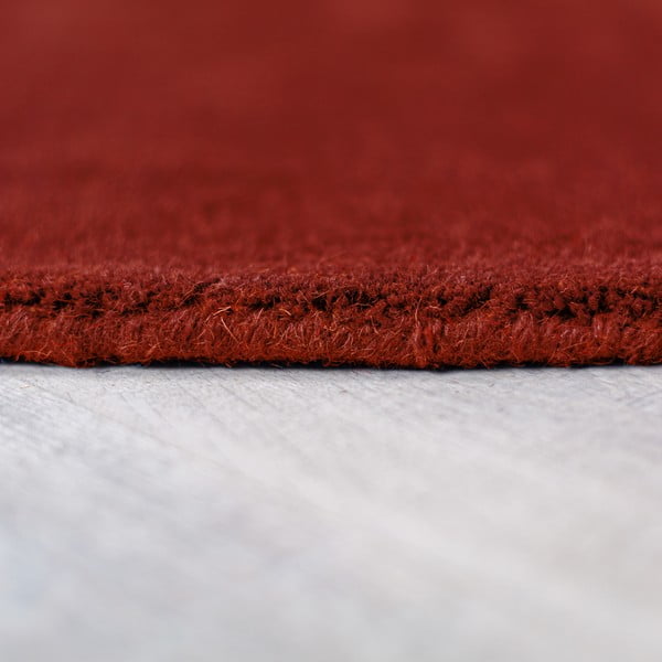 Ciglasti ručno rađen vunen okrugao tepih ø 200 cm Mia Segment – Flair Rugs-image-4