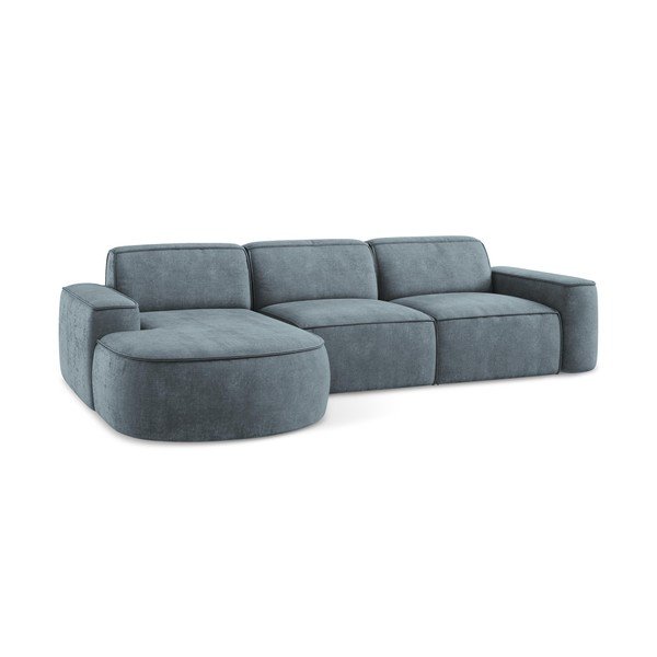 Prljavo plava kutna garnitura od šenila (s lijevim kutom/s ležaljkom) Omao – Makamii-image-4