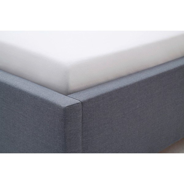 Sivi tapecirani bračni krevet bez podnice 140x200 cm Lucca – Meise Möbel-image-1
