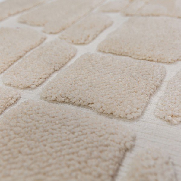 Krem tepih 200x300 cm Esra Cobbled – Flair Rugs-image-2