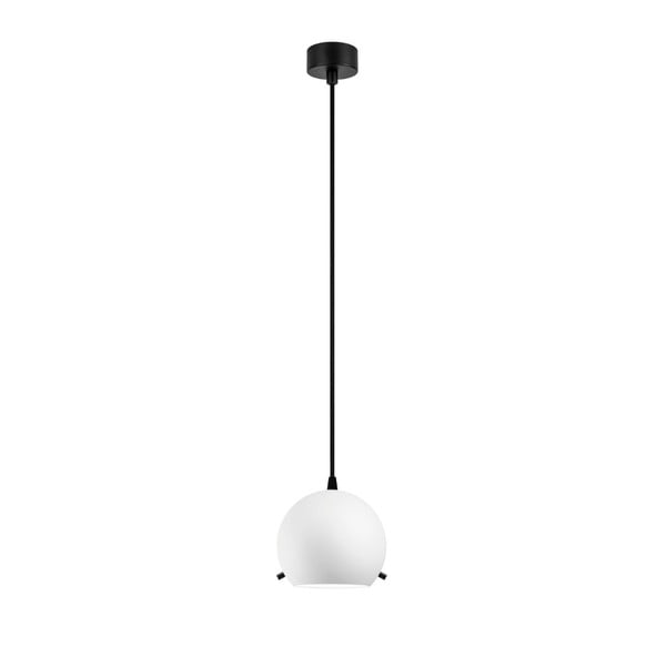 Bijela mat viseća svjetiljka s crnim kablom Sotto Luce Myoo