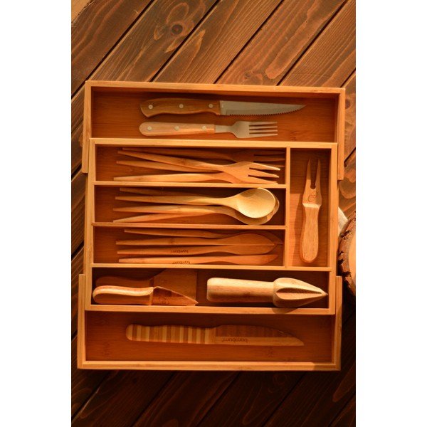 Organizer pribora za jelo od bambusa Bambum Casilias, 25,5 x 35,5 cm-image-3