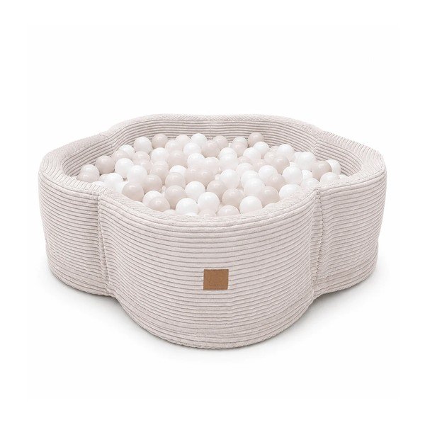 Bež bazen s lopticama od samta ø 90 cm visina 30 cm – Meowbaby-image-2