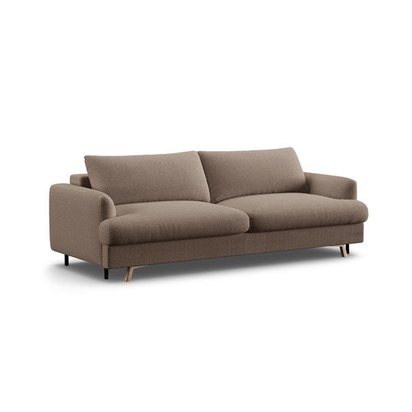 Smeđe-siva sklopiva/s prostorom za odlaganje sofa 233 cm Naomi – Micadoni 