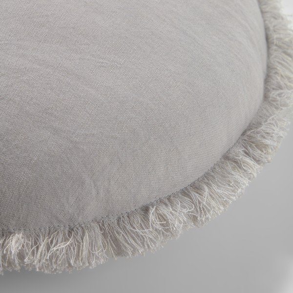 Siva navlaka za jastuk Kave Home Clarice, ø 45 cm-image-1
