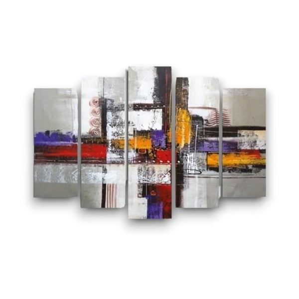 5-dijelna zidna slika na platnu Abstract
