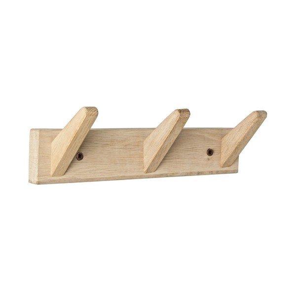 Zidna vješalica od punog hrasta u svijetloj prirodnoj boji 31 cm Daiki – Yes Everyday