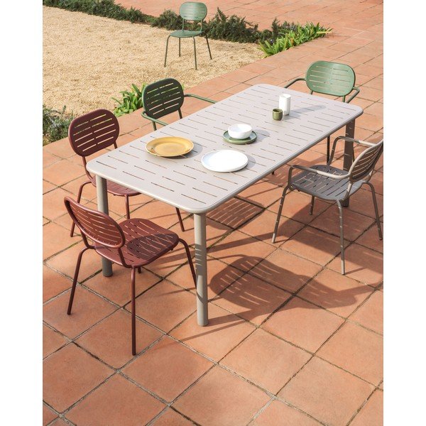 Smeđe-siva metalna vrtna stolica Brai – Kave Home-image-3