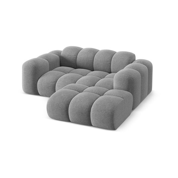 Svijetlo siva kutna garnitura od šenila (s desnim kutom/s ležaljkom) Treno – Cosmopolitan Design-image-2