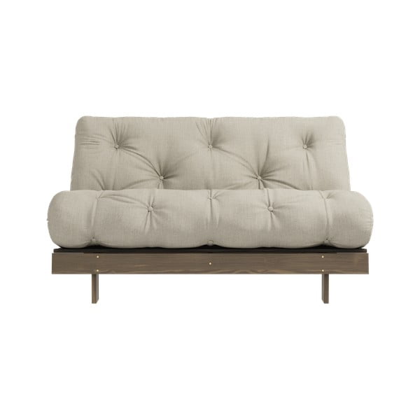 Bež lanena sklopiva sofa 140 cm Roots – Karup Design
