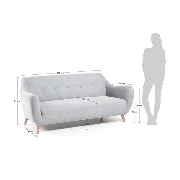 Svijetlo siva sofa Kave Home Opal-image-4