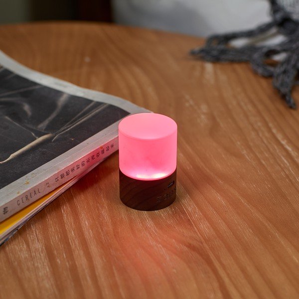 Tamno smeđa LED stolna lampa s mogućnosti zatamnjivanja sa staklenim sjenilom (visina 6 cm) Lemelia – Gingko-image-1