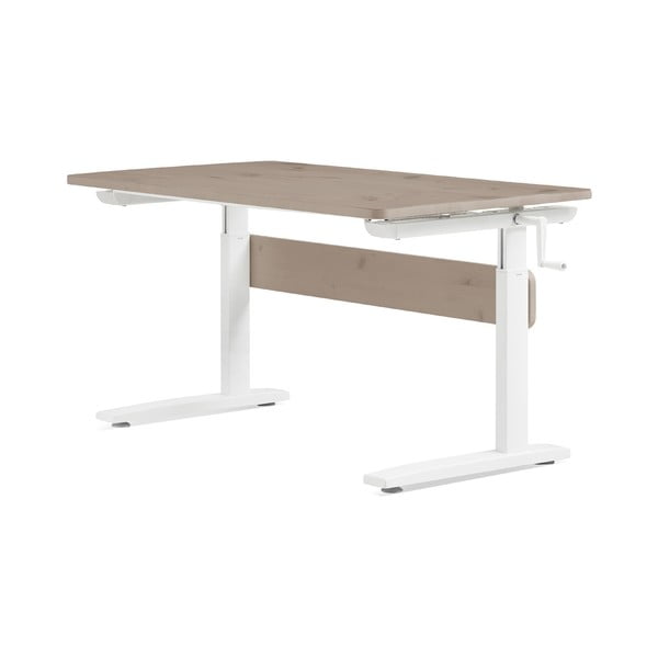 Smeđe-bijeli stol s podesivom visinom Flexa