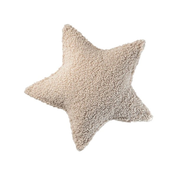 Svjetlo smeđi dječji jastuk za sjedenje od bouclé tkanine Star – Wigiwama