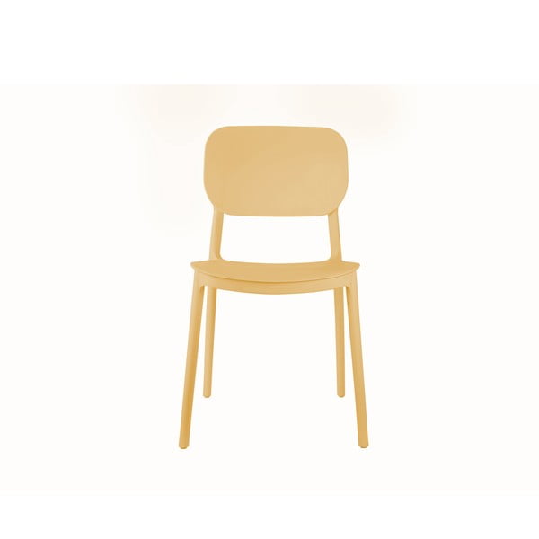 Žuta  plastična blagovaonska stolica Cheer – Leitmotiv-image-1