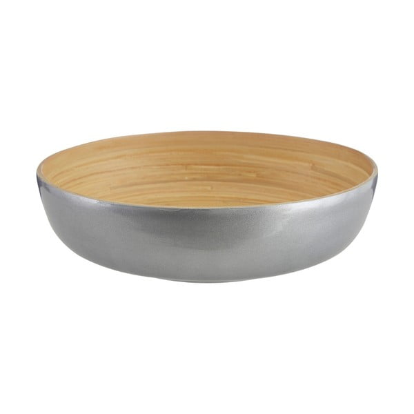 Zdjela za posluživanje od bambusa u srebrnoj boji Premier Housewares, ⌀ 30 cm