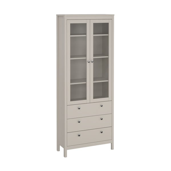 Sivo-bež vitrina 78x199x33 cm Madrid – Tvilum-image-4