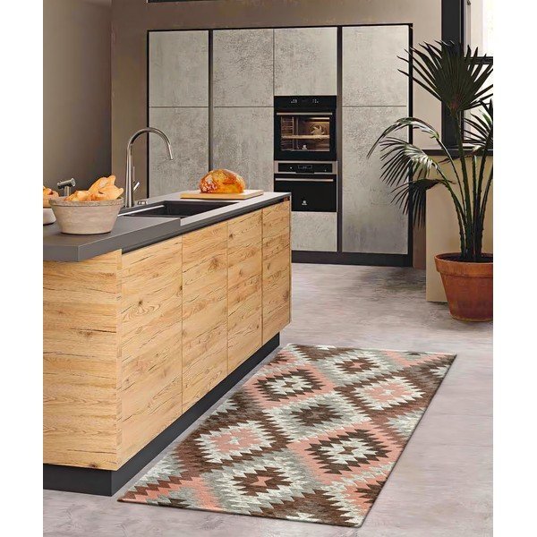 Ružičasta/smeđa periva staza 55x115 cm Avana Rosa – Floorita-image-1