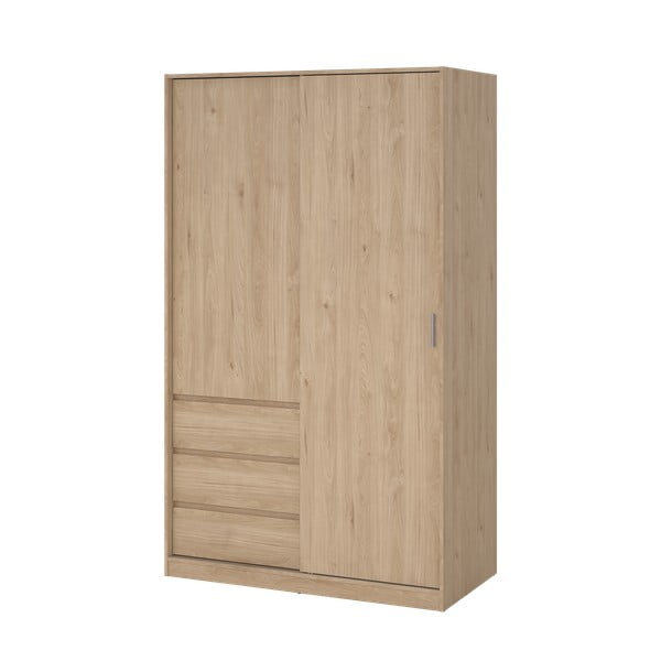 Ormar u dekoru hrasta s kliznim vratima u prirodnoj boji 119x200x60 cm Naia – Tvilum-image-4