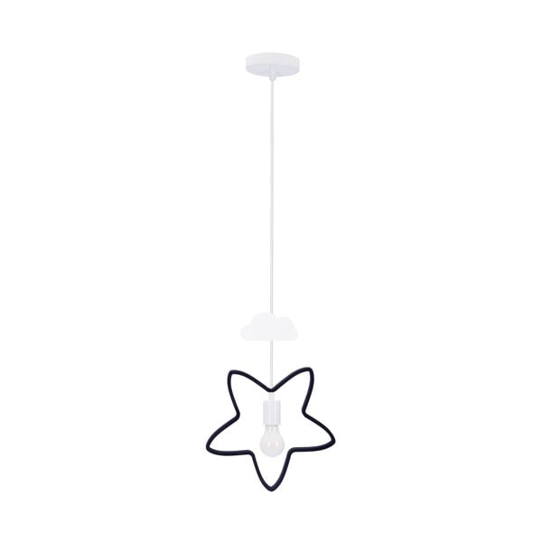 Crno-bijela dječja svjetiljka s metalnim sjenilom Single - Candellux Lighting