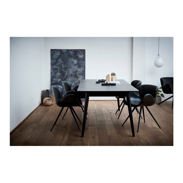 Crna podstavljena blagovaonska stolica s naslonima za ruke Gaia – DAN-FORM Denmark-image-1