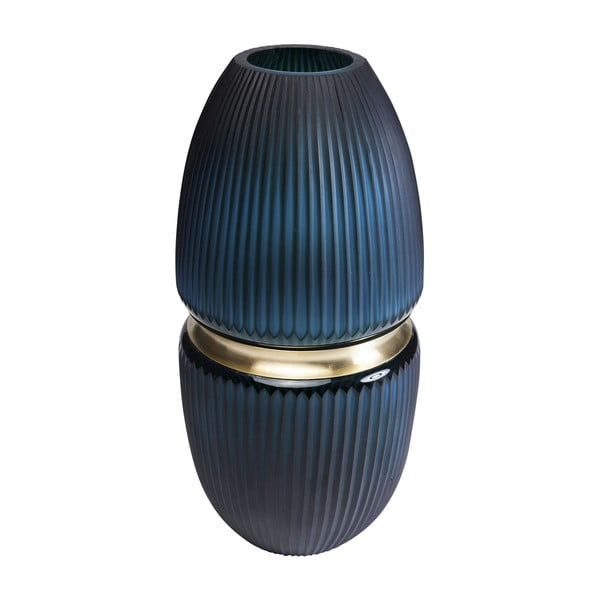 Tamnoplava vaza Kare Design Cesar, visina 45 cm
