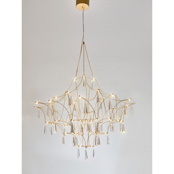 Metalna LED viseća svjetiljka u zlatnoj boji ø 80 cm Goro – Nova Luce-image-3