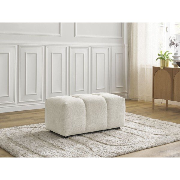 Bijeli tabure od šenila Roxelane – Bobochic Paris-image-1