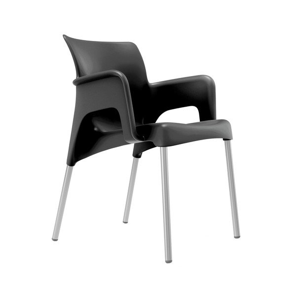 Set od 2 crne vrtne stolice Resol Sun-image-1