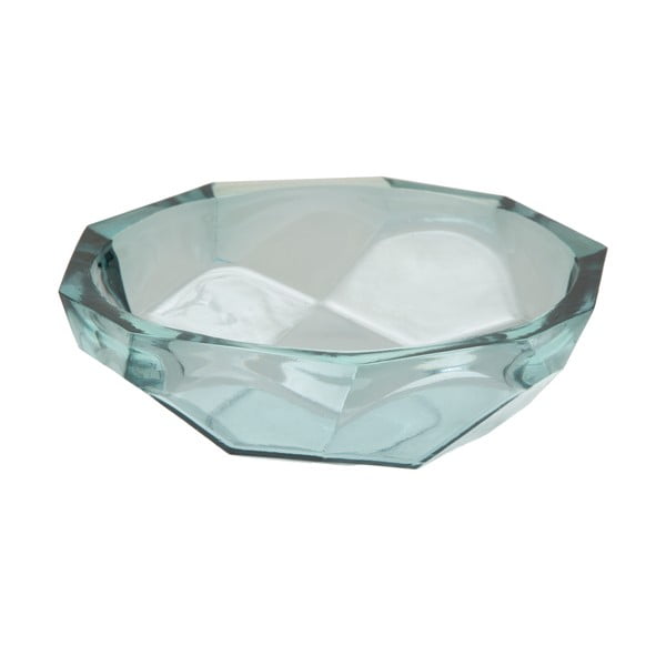 Plava zdjela od recikliranog stakla Mauro Ferretti Leaf, Ø 25 cm