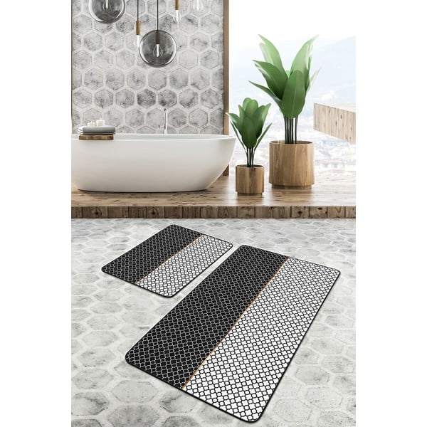 Tamno sivi kupaonski tepisi u setu od 2 kom 100x60 cm - Minimalist Home World-image-3