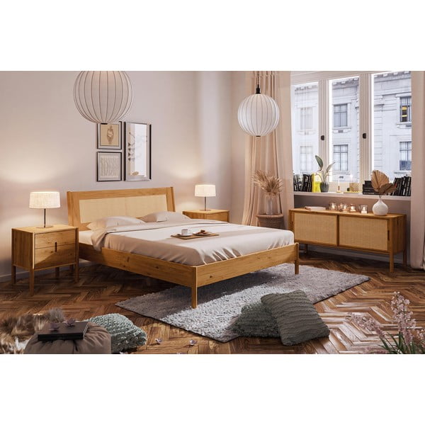 Krevet za jednu osobu od hrastovog drveta 90x200 cm  Pola - The Beds-image-3