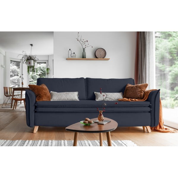 Tamno siva/antracitno siva sklopiva sofa 225 cm Charming Charlie – Miuform-image-1